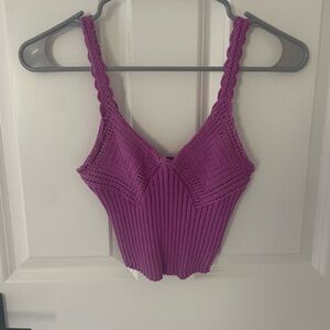 Free people purple knit top